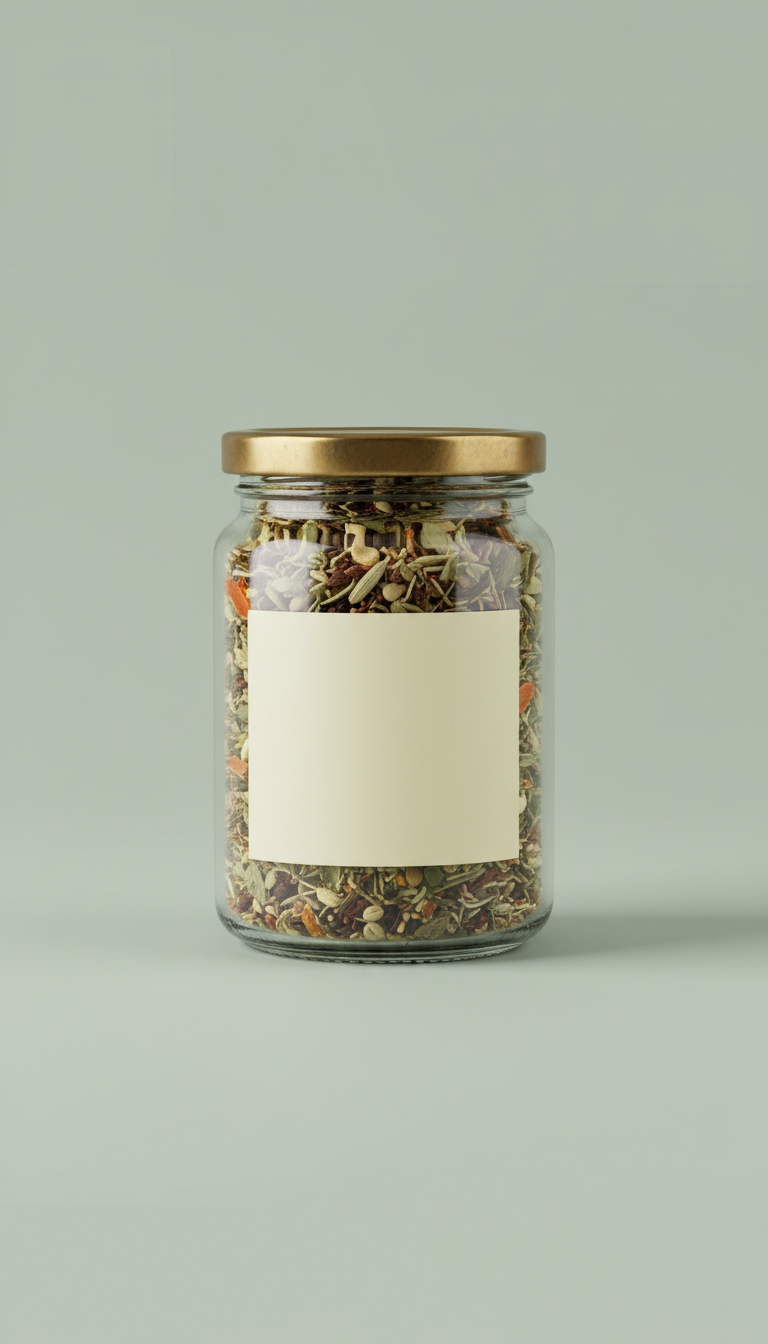 Sage Mist Herb Medley Glass Jar